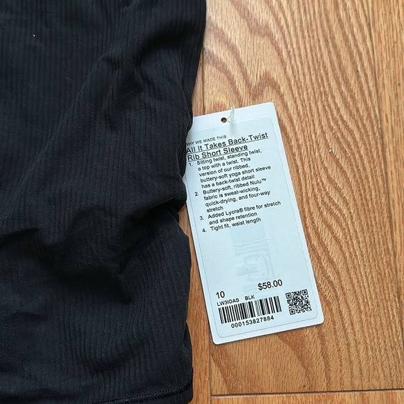 lululemon All It Takes Back-Twist Rib Short Sleeve - Picture 2 of 8